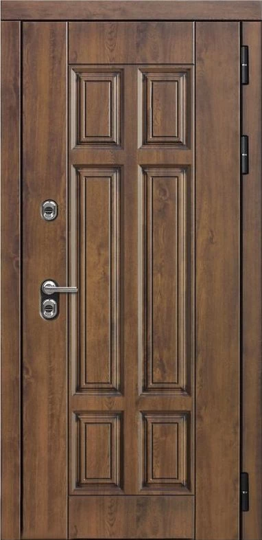 Входная дверь ДвериПРО Квадро ФЛ-701 (10мм, дуб шоколад) DPRO195494 внешняя сторона