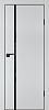 Межкомнатная дверь P-22  кромка ABS черная c 4-х ст. Сапфир матовый