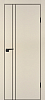Межкомнатная дверь P-20  черный молдинг PET,  кромка ABS черная c 4-х ст. Бежевый матовый